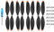 LICHIFIT Drohnenpropeller Low Noise Requisiten PC Blades Wing Set Ersatzteil für DJI Mini 2 Drohne Zubehör