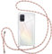 Vauki handyband für Samsung Galaxy A51 Hülle mit Band, Durchsichtig Transparent Silikon Handyhülle mit Kette, Stoßfeste Schutzhülle zum Umhängen Kordel für Samsung A51, Rose 01