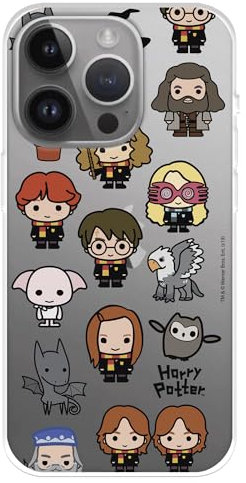Hülle kompatibel mit iPhone 15 Pro MAX Offizielle Harry Potter Charaktere Ikonen zum Schutz Ihres Handys,Transparent Silikon Hülle mit offizieller Harry Potter Lizenz