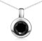 Materia Damen Kette Silber 925 mit Onyx Stein rund KA-140-Onyx_K141