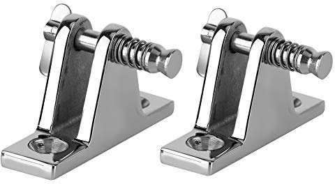 Ejoyous Paquete de 2 Soportes Bimini, Cubierta Superior de Toldo Bimini de Acero Inoxidable para Barco Bimini con Liberación Rápida Extraíble