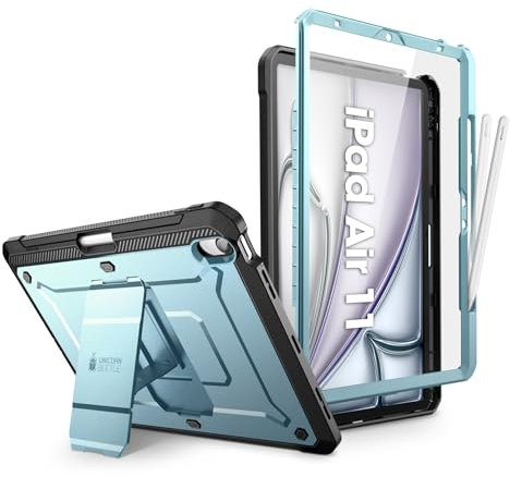SUPCASE Schutzhülle für iPad Air 27,9 cm (11 Zoll), 6. Generation M2 2024, integrierter Displayschutz, Stifthalter und Ständer, robuste Schutzhülle für iPad Air 6. / 5. / 4. Generation (11/10,9 Zoll