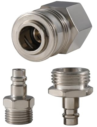 G-Sunny RV Outdoor Hose Fitting with 1/2 Shower Hose Adapter and 3/4 Garden Hose Adapter for RV Outdoor Shower, Faucet, Shower Hose Connection and