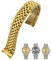 KDEGK 316L Edelstahl-Armband, 20 mm, passend für Rolex Datejust Oyster Perpetual 36 mm, Zifferblatt-Armband, silberfarben, goldfarben, solides Armband(Golden)