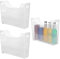 3 Pcs Freezer Drawer Organizer Bins - Clear Plastic Pantry Organizers with Wheels, Tall Narrow Kitchen Organization Rolling Freezer Bins for Bottom Freezer, Storage Containers for Home, Office