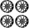 4x AUTEC Felgen Alufelgen VIDRON 6.5x16 ET45 5x108 Schwarz poliert kompatibel mit Ford Focus C-MAX S-MAX Mondeo Transit Connect Kuga Galaxy Puma To