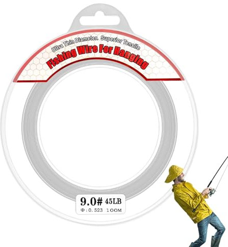 Clear Fishing Wire, Fishing Lines Nylon, 328ft Invisible Hangable Wire 50 Lbs Strong String Supports for Balloon Garland Hangable Decorations, Craft Wire for Hanging, Fishing