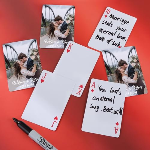 Benutzerdefinierte Spielkarten mit Box, Pärchenfotos Spielkarten Idee, Hochzeits-Erinnerungskarten, Poker-Geschenk