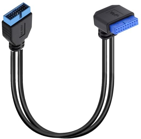 SATA USB Verlängerungskabel, USB 3.0 Motherboard Front 19 Pin Stecker auf Buchse Verlängerungskabel, USB 3.2 Gen 2 (USB 3.1) Interner Adapter 20 Pin Motherboard Header Panel Kabel 10Gbps (Up)