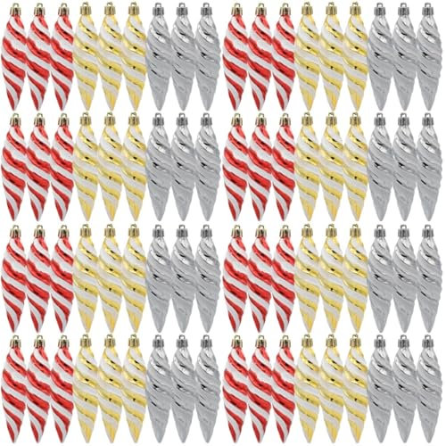 Amosfun 4 Set Ciondolo Albero Di Natale Albero Di Natale Artificiale Addobbi Natalizi Decorazioni Natalizie Da Appendere Addobbi Per L'albero Di Natale Decori Sospesi Plastica 18 Pezzi * 4