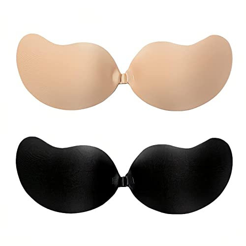 Sujetadores Invisible Adhesivos 2 Pares Reutilizables Silicone para Vestido y Boda