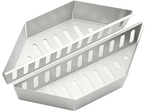 QAZWZG Holzkohlekorb 2 Stück Holzkohlekörbe, Grillwerkzeug, Campingausrüstung, stabile Grillschale, Grillkörbe for Reisen, Picknick, Grillen, Grillen, Camping Für Barbecue