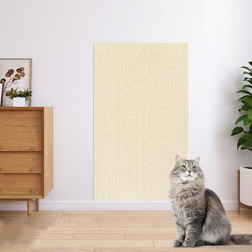Kratzmatte Katze, Kratzmatte Selbstklebend, Kratzschutz Sofa Katze, DIY Kratzteppich Katze für Katze Bäume, Katze Wand Möbel, Kratzbäume, und Couch Schutz, 100x30cm