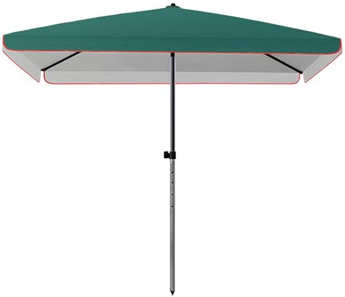 WATAOW 200 cm X 200 cm Quadratischer Gartenschirm/wasserdicht/höhenverstellbarer Sonnenschirm Für Außenbereich Markt, Hof, Pool(Green)