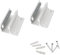 Guía de Suelo para Puerta Corredera de Cristal - 2 Piezas, Soporte de Suelo en Aleación de Aluminio, Compatible con Puertas de Cristal de 10-12 mm, Diseño Elegante con Acabado Cepillado