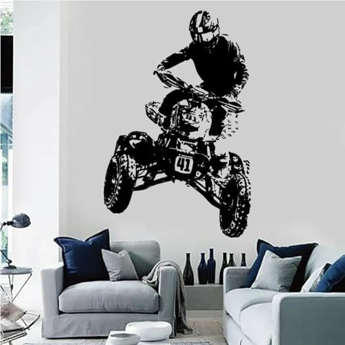 KGXUEDAO Offroad Quad Bike Quad Motorrad Wandtattoo Haus Schlafzimmer Wohnzimmer Kinderzimmer Jugendtür Büro Kunst Dekoration