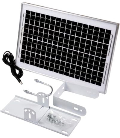 AFTERTECH Módulo fotovoltaico de 10 W y 24 V - Panel solar - Monocristalino 10 wp 36 V Ideal para sistemas de 24 V con conector DC5521 - Dimensiones 234 x 349 x 16 mm - Incluye soporte ftv36v10w