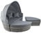 VONLUCE 4-teilige Sonneninsel mit Faltbarem Sonnendach Regencover Sonnenliege Rattanmöbel inkl. Kissen und Auflagen Gartenliege Polyrattan-Lounge Sunbed Gartenmuschel Gartenmöbel, Grau
