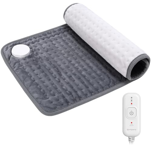 Comfytemp Portable Electric Heating Pad 12x24, 3 Heat Setting, Grey