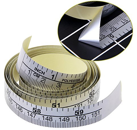 BIlinli 151cm selbstklebendes metrisches Maßband-Vinylmachthaber für Nähmaschinen-Aufkleber