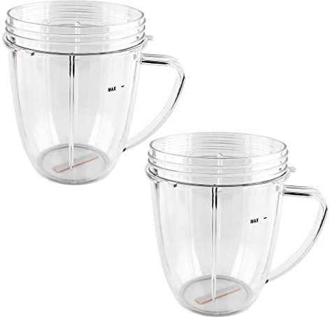 Anbige 18oz Cups With Handle Replacement Parts,Compatible with Nutribullet 600W and 900W (2 18oz Cups with Handle)