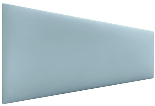 DHOME Cabecero de Polipiel o Tela AQUALINE Liso cabeceros Cabezal tapizado Cama Lujo (Polipiel Celeste, 160cm (Camas 150/160))