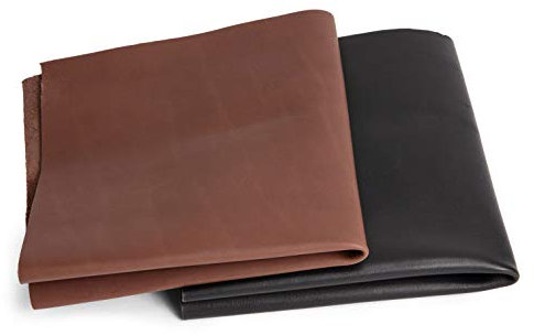 Cuero | Marrón | Cuero granulado semiporoso, levemente encerado | Piezas de cuero precortadas | Artesanía de cuero, para la artesanía, tapicería, decoración | piezas de cuero | Format A1