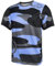 Wisdom Wolf Herren Kurzarm MTB Shirt Leicht Atmungsaktiv Sport Fitnessstudio Radtrikot (DE/NL/SE/PL, Alphanumerisch, XL, Regular, Regular, Blaue Tarnung)