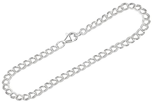 NKlaus Armband 925 Sterling Silber 19cm Zwillings Panzer Kette Damen Armkette exquisit 12556
