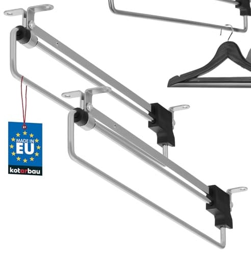 KOTARBAU® 2er Set Ausziehbare Kleiderstange für Garderobenschrank 300mm