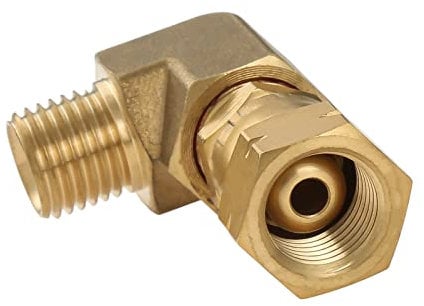 Hicello Raccordo per Gas 1/4 Sinistra, Angolo di Collegamento 90°, Adattatore Connectore per Tubo del Gas