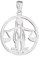 NKlaus 21mm Kettenanhänger Sternzeichen Waage 925 Silber glanz Anhänger Zodiac Horoshop 14192