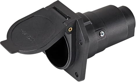 Oyviny Conector de arnés de cableado de remolque de 7 pines, enchufe de remolque RV de 7 pines en el lado del vehículo, enchufe de enchufe de repuesto resistente de 7 vías para camión, coches, barco