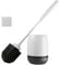 Toilet Brush, Toilet Bowl Brush and Holder Set for Bathroom, Toilet Cleaning Scrubber Brush for Bathroom for Deep Cleaning with Stiff Plastic Bristle, Ventilated Holder, Wall Mount Hook (Black Head)
