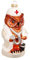 Krebs Glas Lauscha - Christbaumschmuck/Weihnachtsbaumanhänger aus Glas - Eule - Motiv: Krankenschwester - Größe: 11 cm