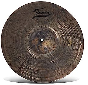 Fame Pure Cajon Sizzle Splash 12, Handgehämmertes Extra Dünnes B20 Bronze Splash-Becken, Natural Finish, Perfekt für Cajon Drumsets, Unplugged-Gigs, Schnelle Ansprache, Erdiger Klang