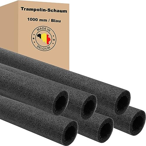 AWM Trampolin Schaumstoff 1000 mm Schaumstoffrohre Schaumstoffpolster Stangenschutz Netz Sicherheitsnetz Zubehör (6X - Anthrazit)