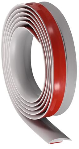 QUARKZMAN Striscia di Transizione Pavimento 3.3piedi Autoadesiva per Tappeti, Profilo di Finitura per Transizione Pavimento in Pvc da 1 Metro per Altezza Inferiore a 3mm, Grigio