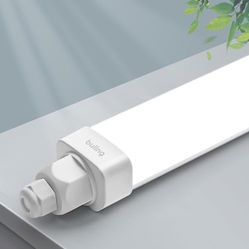 buling Feuchtraumleuchte Led 150cm, 45W 4500LM 4000K LED Wannenleuchte, Verknüpfbar Led Werkstattlampe Kellerleuchte, Wasserfest IP65 Feuchtraum Deckenleuchte Röhre für Garage Büro Bad Warenhaus