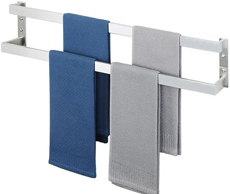 Alise Doppelter Handtuchhalter, 81,3 cm, SUS304 Edelstahl, Handtuchhalter für Badezimmer, Wandmontage, platzsparender Badezimmer-Handtuchhalter, langer Handtuchaufhänger, gebürstetes Nickel