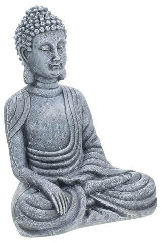 CORHAD Steinstatue Ornament Harz Sitzender Buddha Aquarium Buddha Verzierung Buddha Skulptur Handwerk Buddha Statue Aquarium Dekoration Desktop Verzierung Zen Statue Zen