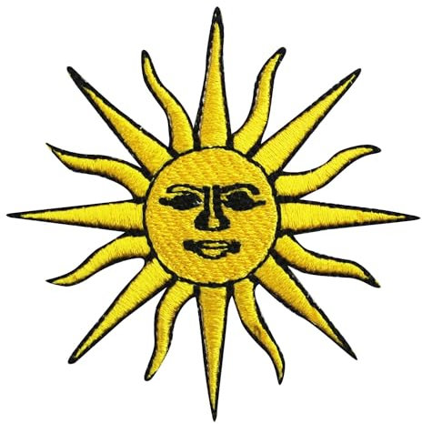 Parche de sol de mayo, parche de la bandera de Argentina bordado para coser o planchar para ropa, etc. 7 cm