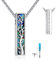 CUPENDA Urn Necklaces for Ashes 925 Sterling Silver Tree of life Abalone Shell 3D Bar Cremation Jewellery for Ashes Memory Jewellery for Women Men