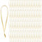 JUNEBRUSHS Weihnachtsbaum Aufhänger, 300 Stück Handgebundene Weihnachtsornament-Schnüre Ornament-Bandschlaufen Dünnes Band für Ornamente Weihnachtsbaum Haken (Gold)