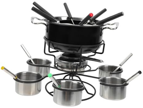 PRETYZOOM Pentola per Fonduta di Cioccolato E Formaggio in Acciaio Inossidabile Fornello per Fonduta di Cioccolato Pentola Ergonomica Portatile per La Cottura della Fonduta