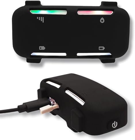 Silikon-Halterung, kompatibel mit tractive GPS Dog 6 Tracker (Version 2025) für Haustierhalsband, strapazierfähige Gummiabdeckung, sichere Hülle mit Gurt, Halskette für Dog6 Tag (2pack,schwarz)