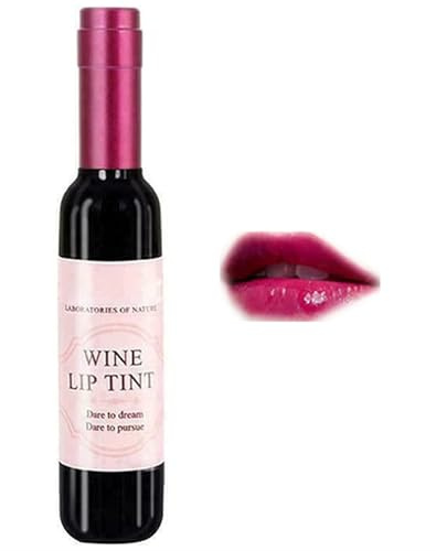 Wine Liquid Lipstick, Long Lasting Moisturizing Lip Gloss Waterproof Lip Tint Set Lip Gloss Lip Stain, Natural Liquid Lipstick Mini Make Up Lip Gloss Matte (RD02)