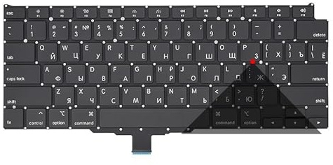 LZZSEOZ Laptop A2179 Tastatur für MacBook für Air 13 US UK RU FR SP IT GER Layout EMC 3302(US-Russian)