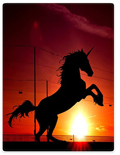 YISUMEI Decke 150x200 cm Kuscheldecken Sanft Flanell Weich Fleecedecke Bettüberwurf Einhorn Schattenbild Kunst