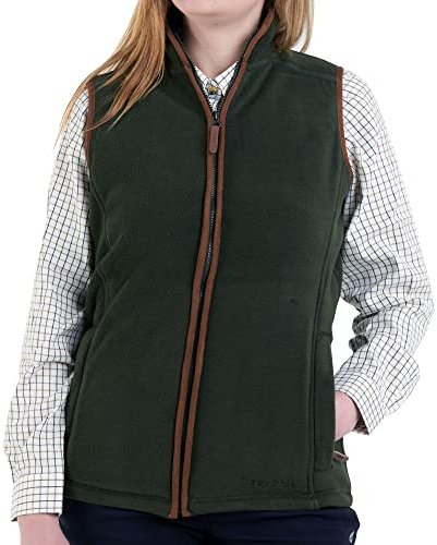 Hazy Blue Premium Womens Sofia Fleece Gilet | Waistcoat | Bodywarmer | Classic Fit Warm Country Gilet Jacket